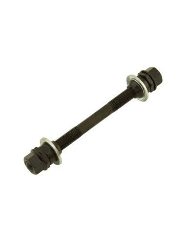 Front Hub Axle 3/8x140mm Black.